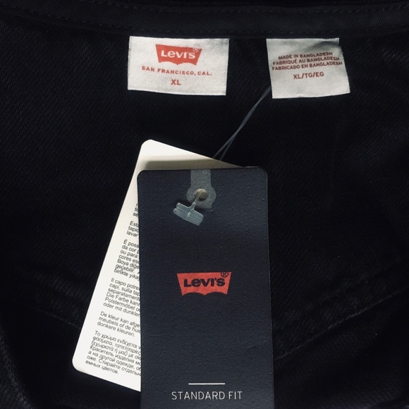 new Sz XL Levi's Women's Vianna Vest Dress in BLACK Denim (new w/ tags) - Picture 8 of 8